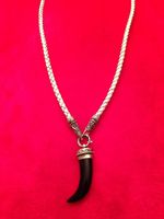 Leder/Silber Kette