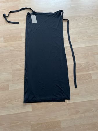 Meshki Elegante gonna estiva nera con lacci, taglia L