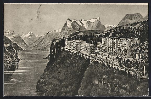 Cartoline postali: Seelisberg /Vierwaldstättersee, Hotel S – Usato da Berlin venduto da bartko-reher