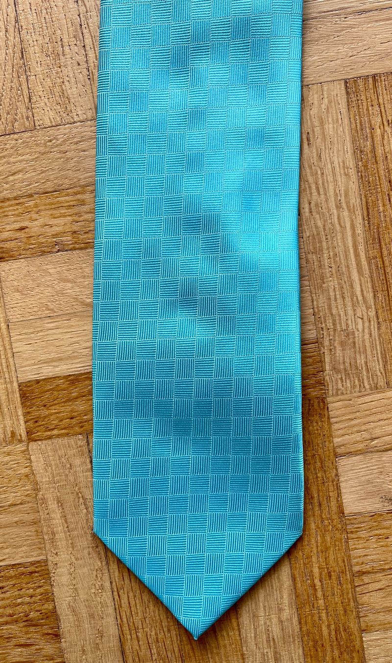 Cravatte: Krawatte, hellblau/türkis mit dezenter Musterung – Usato da Gümligen venduto da soleil149