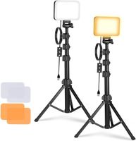 Basics 2 Pack LED Videolicht Panel Lighting Kit Bi Color