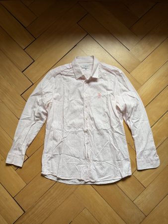 U.S. POLO ASSN. - Hemd rosa-weiss gemustert XL