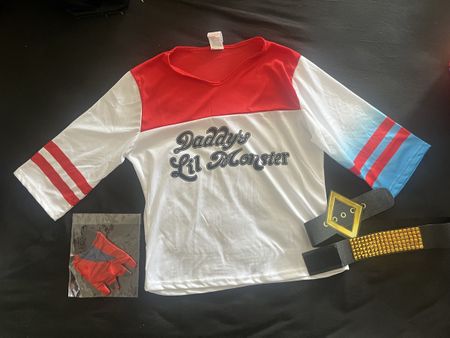 Kostüm Shirt Harley Quinn mit Zubehör 