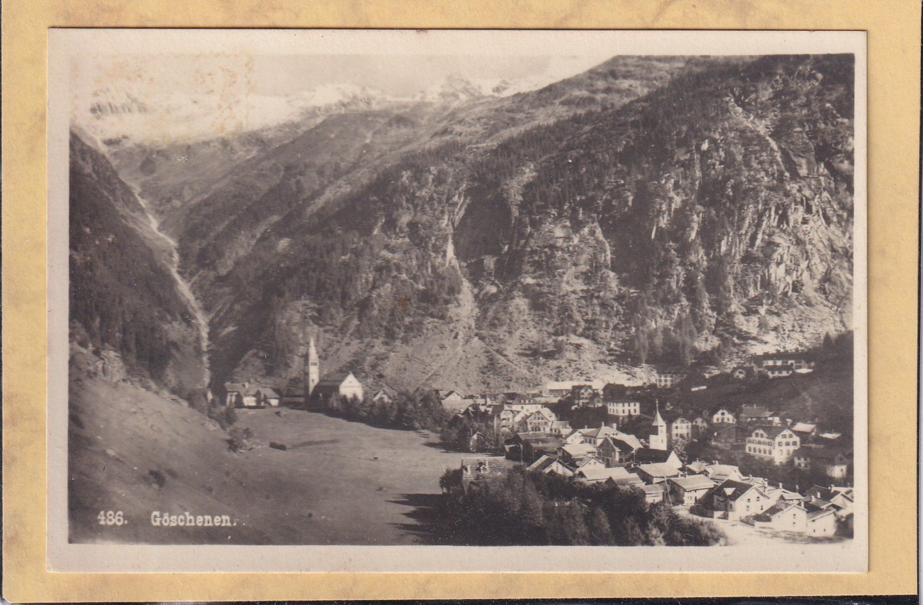 Cartoline postali: Göschenen - 1925 – Usato da Orvin venduto da Pyaeschli