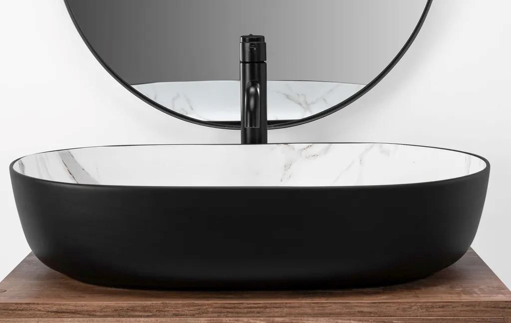 Lavabi & lavandini: Aufsatzwaschbecken schwarz – Nuovo e nell'imballaggio originale da Winterthur venduto da aredo 1