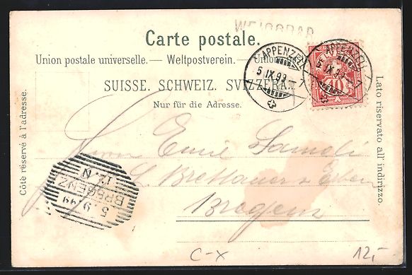 Cartes postales: Litho Appenzell, Teilansicht mit Brücke – D'occasion à Berlin par bartko-reher 1