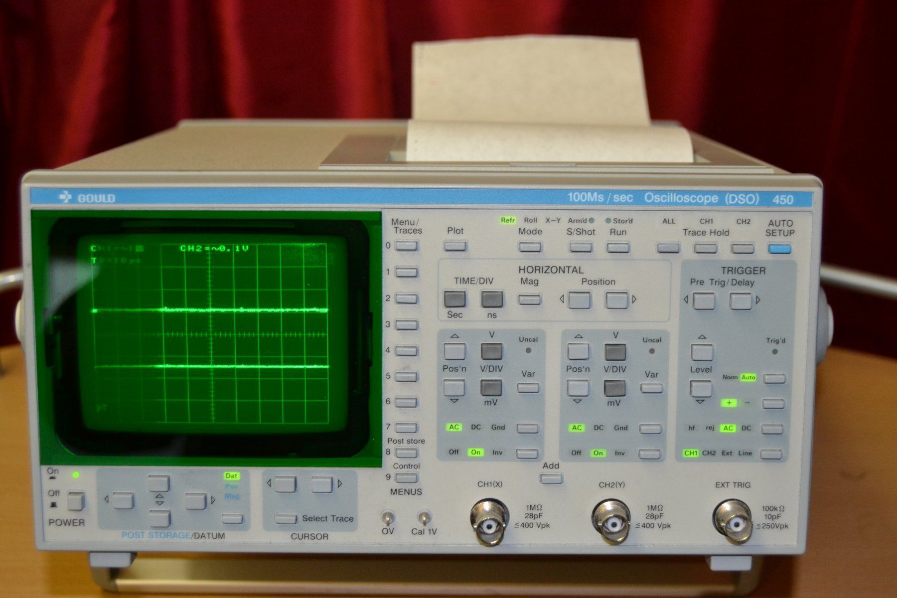 Misurare: Gould DSO 450 100MS/s  50MHz mit Printer – Usato da Wil SG venduto da fanofrio