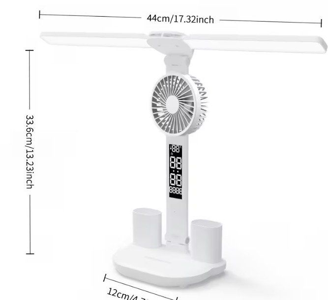 Lampade: LED Schreibtischlicht mit Ventilator und Uhr – Nuovo e nell'imballaggio originale da Grosshöchstetten venduto da asi_qp5q 1