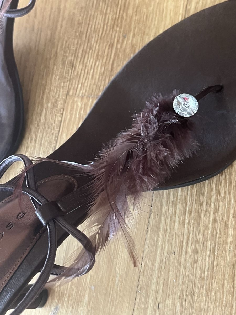 Scarpe da donna: Sandaletten Eclipse braun mit Federn - NEU 🤎 – Nuovo (secondo la descrizione) da Zürich venduto da tsunrise122 4