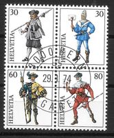 W46 - W49 Serie 4 Werte "Viererblock" aus Block ET 29.1.1974