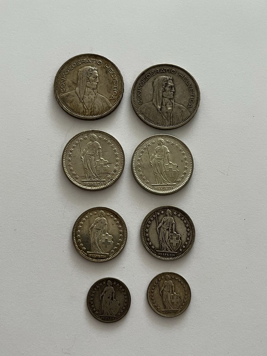 Tutti le monete: Silbergeld 5,- 2,- 1,- ,-50 – Usato da Rheineck venduto da UhrenReinhardt 1
