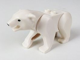 LEGO 98295c01pb01 White Bear with 2 Studs (Polar Bear)
