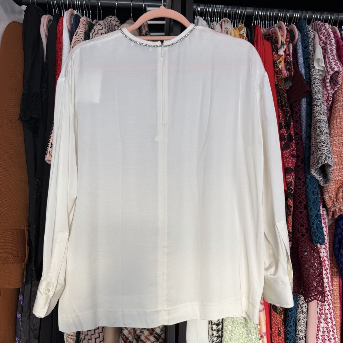 Sandro Camicette: Sandro Paris Bluse, Langarm, weiss – Nuovo (secondo la descrizione) da Emmen venduto da mak31 1