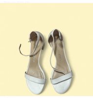 Stuart Weitzman white heeled sandals, used, size 38