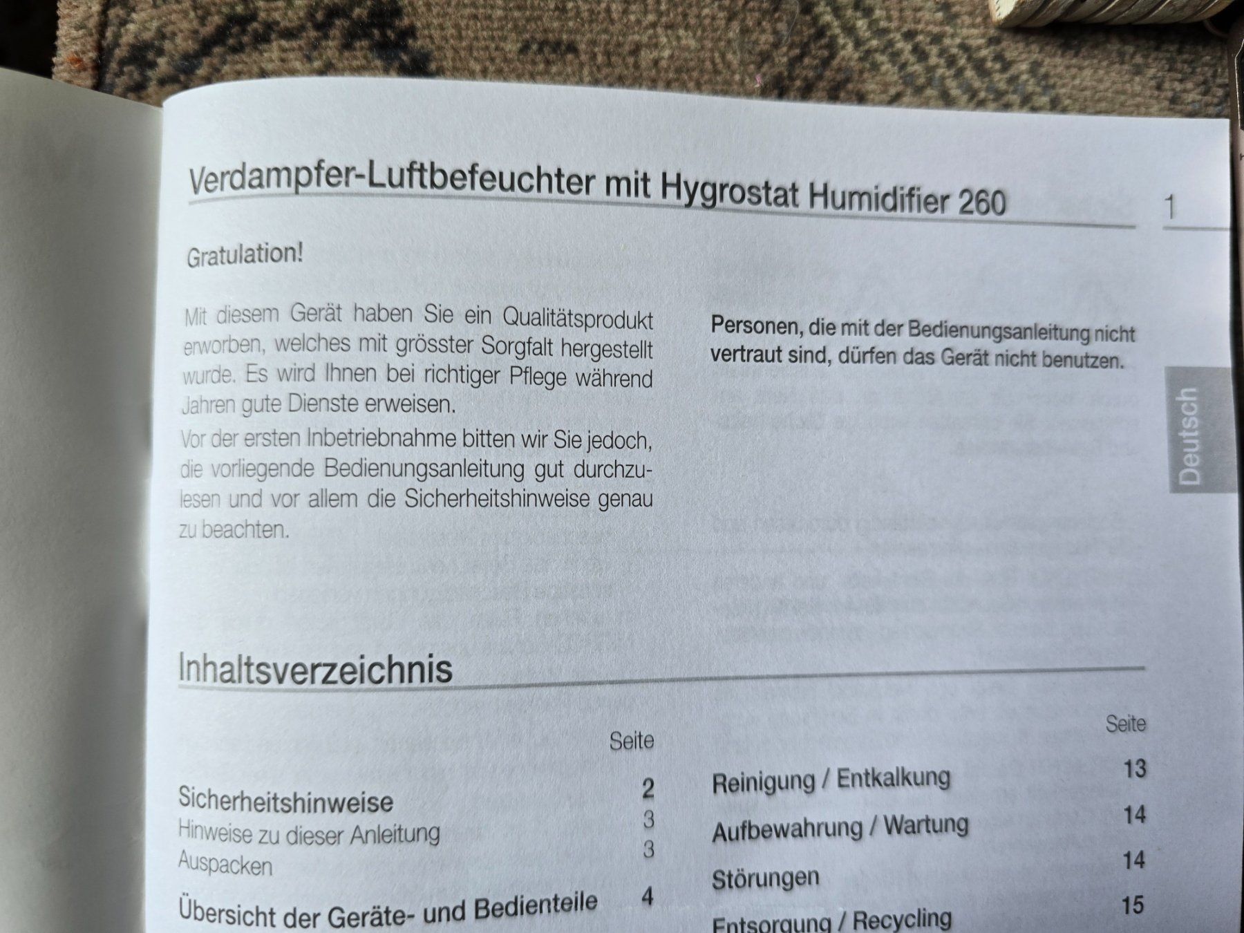 Mio Star Umidificatori d'aria: Verdampfer-Luftbefeuchter mit Hygrostat MIO+STAR 260 – Usato da Rorschacherberg venduto da Scharfeegge 4