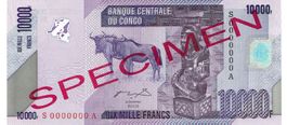 Kongo 10000 Francs 18.02.2006 P-103as UNZ Specimen