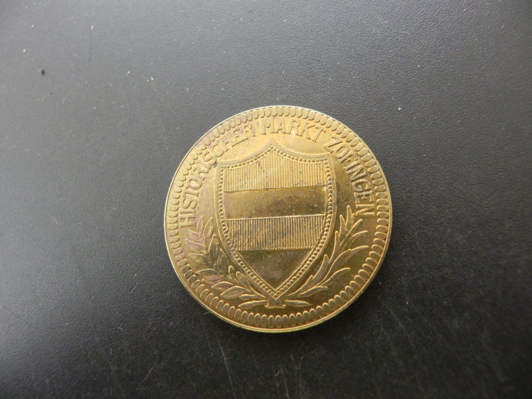 Medaillen: Medaille Zofingen 1 Taler 1987 – Gebraucht aus Biel/Bienne von Gogolozi 1
