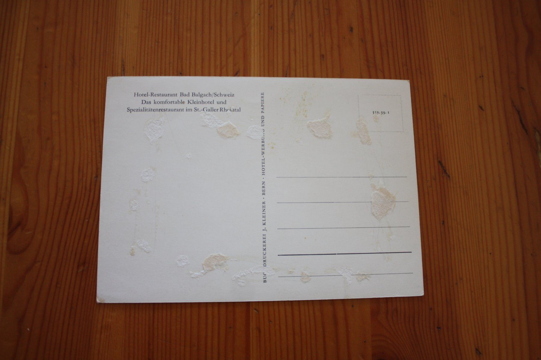 Cartoline postali: Hotel Bad Balgach – Usato da Altstätten SG venduto da sulim 1