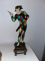 Harlekin Figur Statue Französisch L. Raphael um 1930