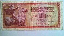 Billet banque Ex-Yougoslavie 100 Dinars 16/05/1986 BE