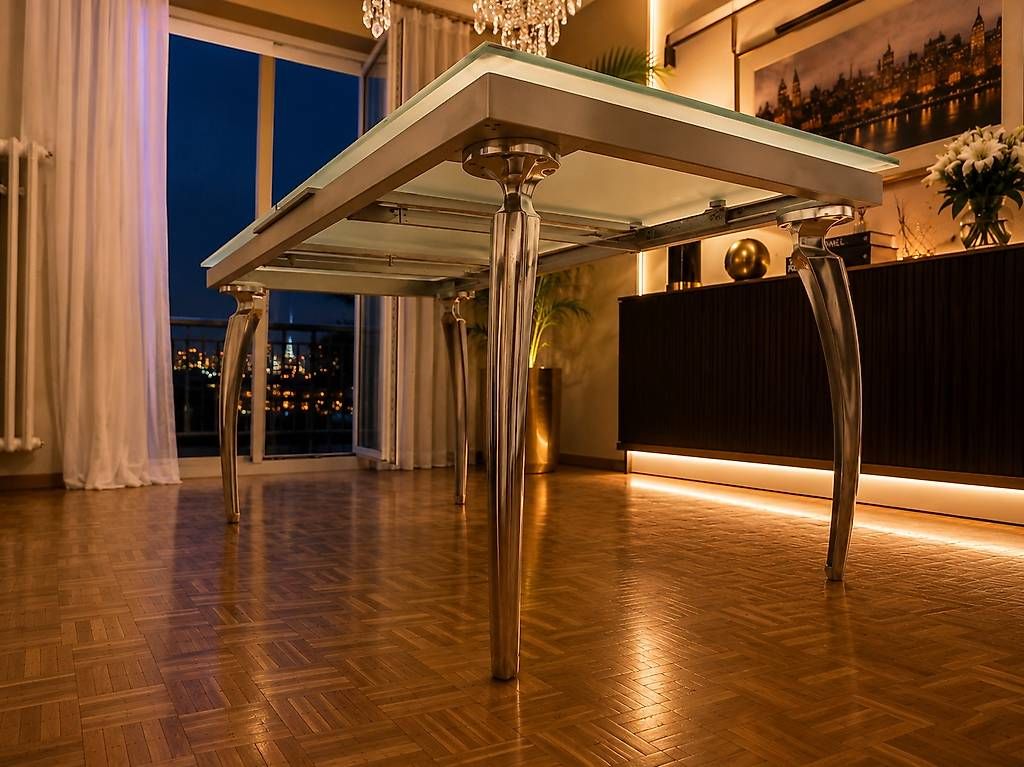 Tische: EINZIGARTIGER DELUXE DESIGN-GLASTISCH – Gebraucht aus Oberrieden von Goldbarsch 4