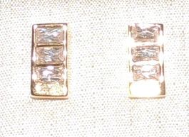 SCHÖNE OHRSTECKER 24 KARAT VERGOLDET MOISSANITE NEU