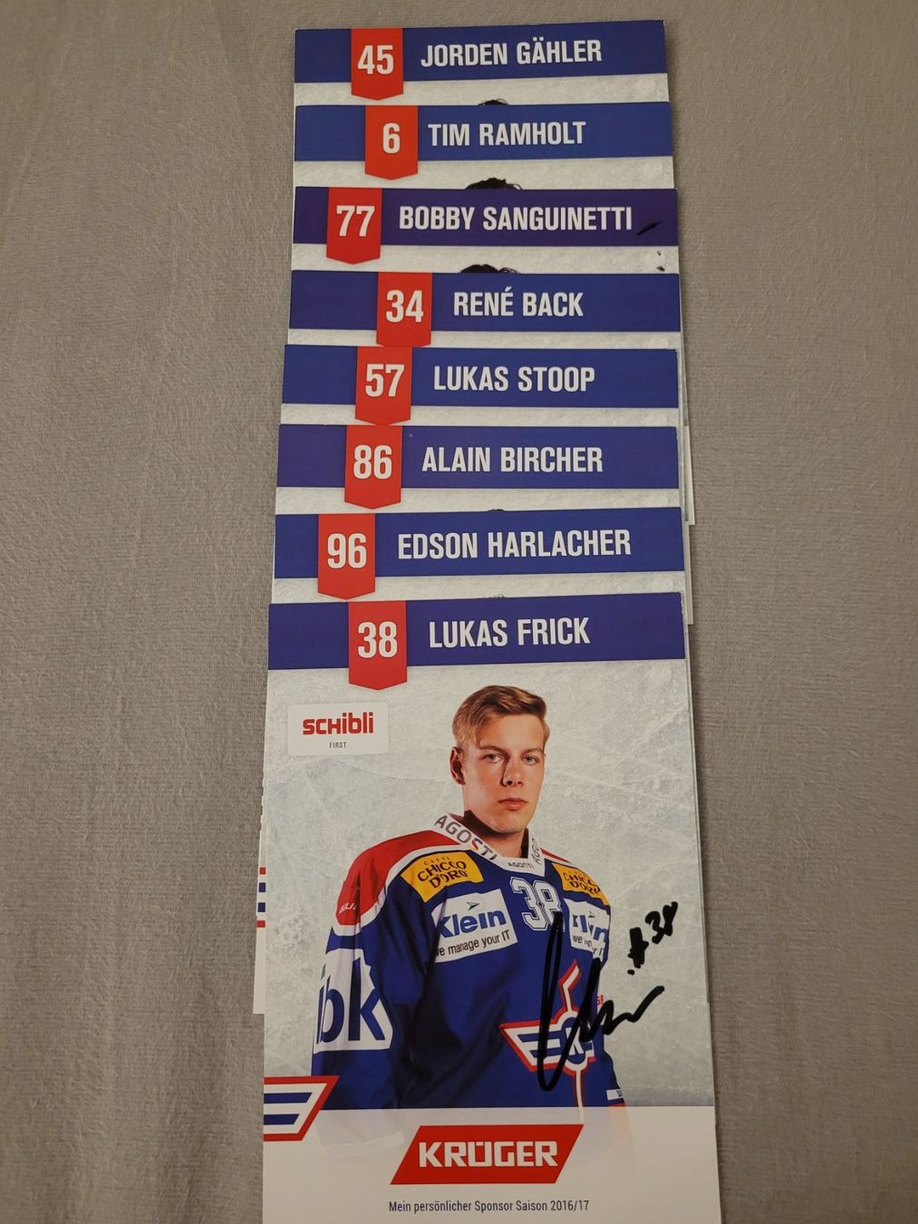 Autografi: EHC Kloten - Saison 2016/17 - 19 Karten – Usato da Bauma venduto da Yotanke 1