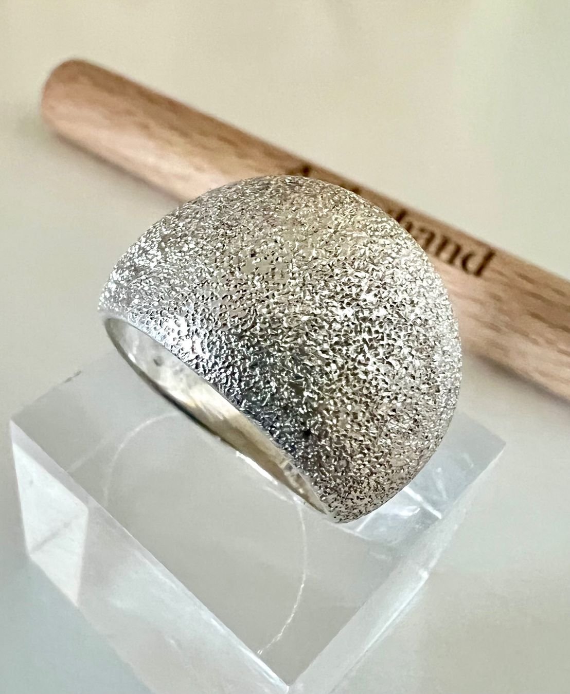Bagues: 925 Silber Designer Ring Eisstruktur massiv G54 – D'occasion à Ruswil par artbyhand 3