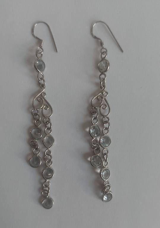 Ohrringe & -stecker: Orecchini lunghi in argento 925 con topazio – Gebraucht aus Tesserete von BreezyRose 3