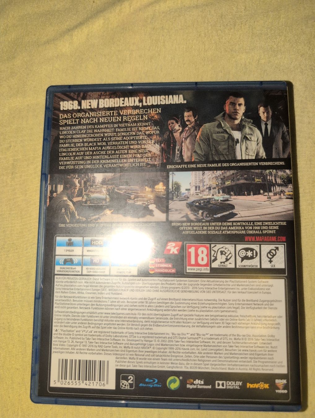 Sony Spiele: PS4 Mafia3 – Gebraucht aus Derendingen von BourbonCH 1