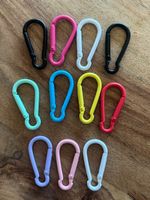 11x Karabiner Bunt zum Basteln , Neu