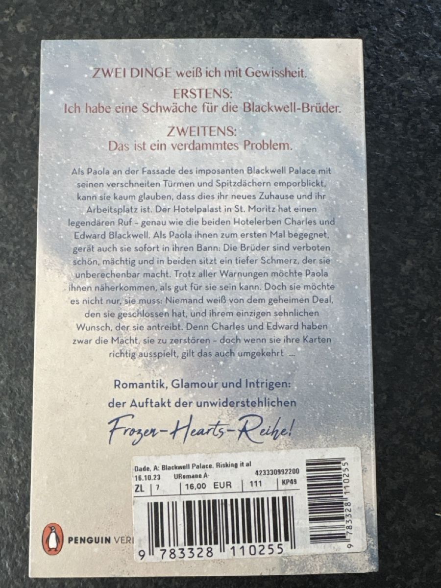Libri: Blackwell Palace risking it all – Nuovo (secondo la descrizione) da Münchwilen TG venduto da sha_rl85 1