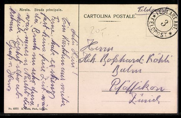 Cartoline postali: AK Airolo, Strada principale – Usato da Berlin venduto da bartko-reher 1