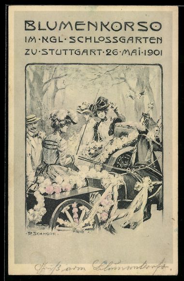Cancelleria postale: Ganzsache PP11 C50 /01: Stuttgart, Blume – Usato da Berlin venduto da bartko-reher