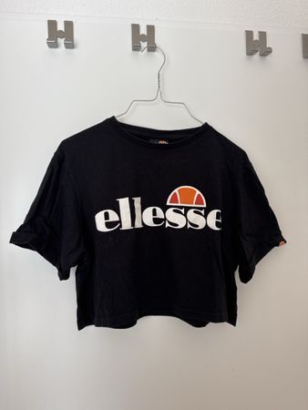 Ellesse T-Shirt, Crop Top, Schwarz, Grösse 38