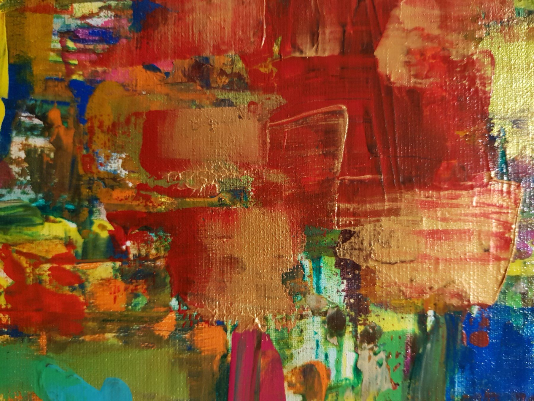 Dipinti: Painting: "Life's Layers", 40 x 40 cm canvas frame – Nuovo e nell'imballaggio originale da Turbenthal venduto da viw_48fr 4