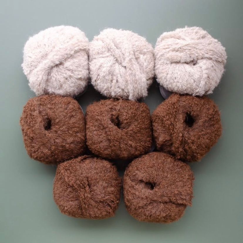 Lana: Alpaka Bouclé Garne - Braun & Beige – Nuovo e nell'imballaggio originale da Ostermundigen venduto da asi_jqt5