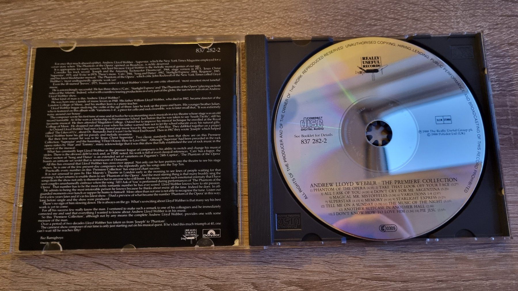 CD: Andrew Lloyd Weber - The Premiere Collection – Usato da Hagenbuch ZH venduto da lecterr55 1