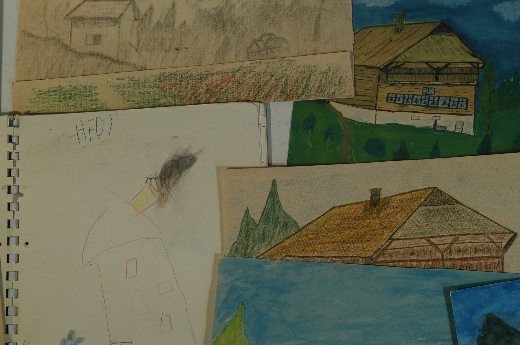 Dipinti: Kinderzeichnungen 15 Stück + Mappe – Usato da Herisau venduto da Wisen 3