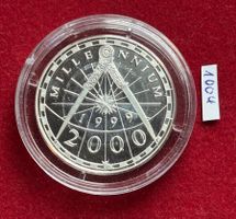 1004 1000 CFA 999 Feinsilber 1999/2000 Millennium Benin