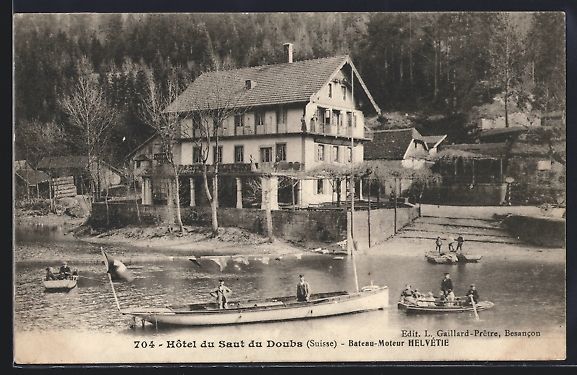 Cartes postales: AK Saut du Doubs, Hotel – D'occasion à Berlin par bartko-reher