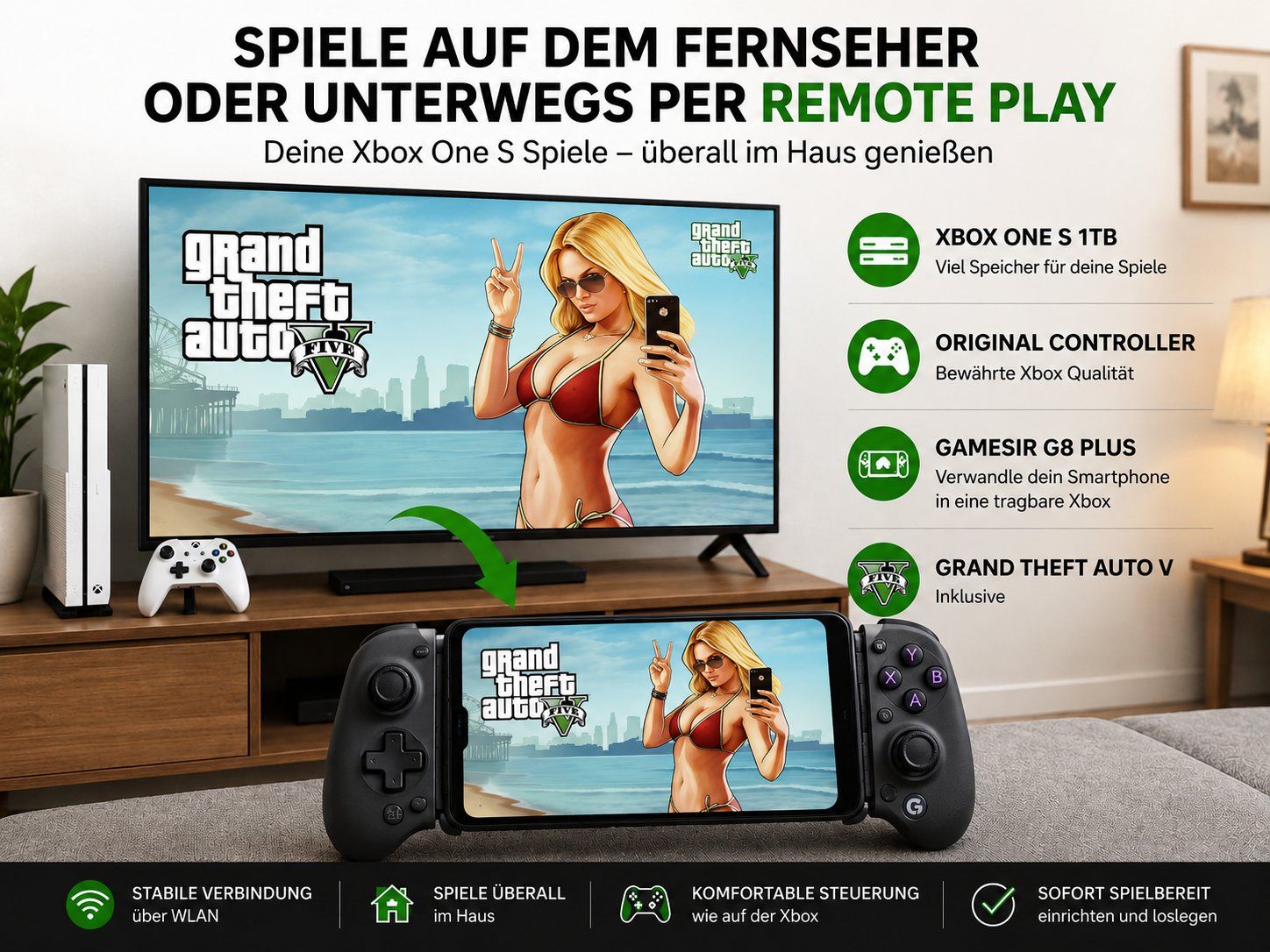 Microsoft Console: Microsoft Xbox One S 1TB + GameSir G8 Plus + 14 Spiele – Usato da Suhr venduto da DarthVader666 2