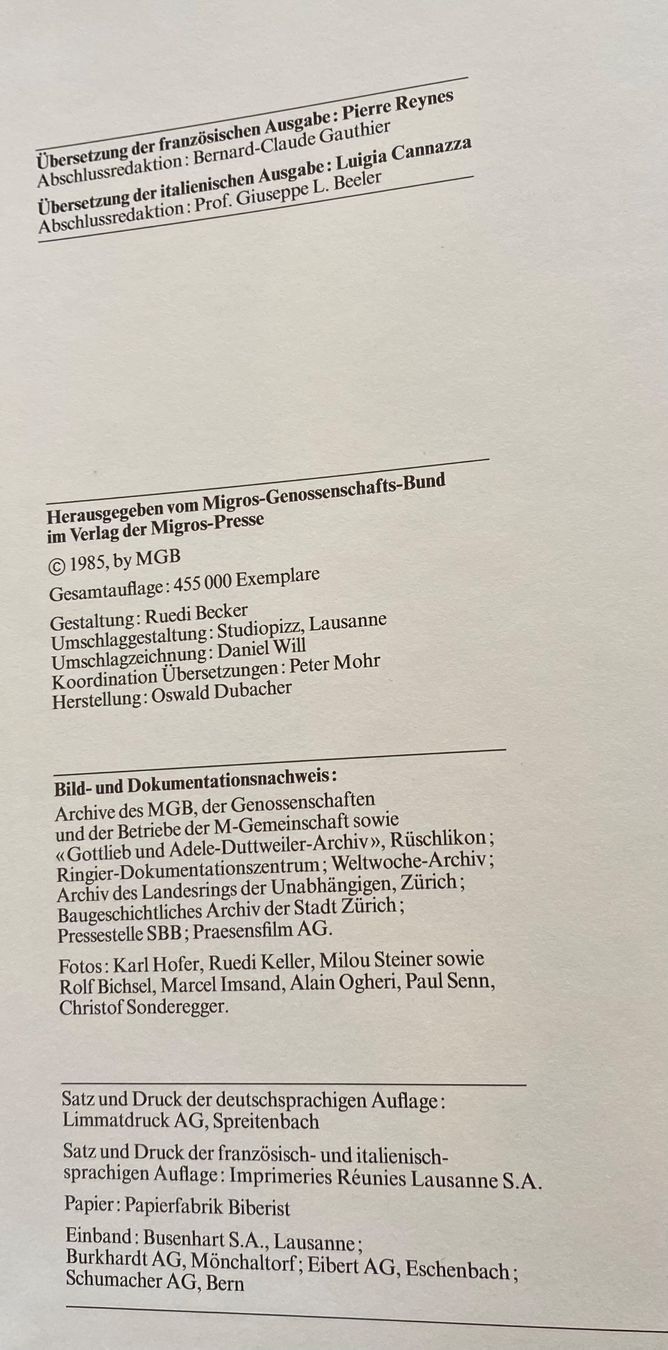 Livres: Das Abenteuer Migros / Jg 1985 – D'occasion à Nussbaumen AG par schuba2000 3
