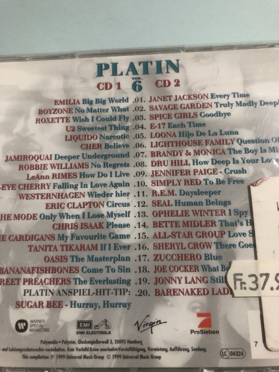 CDs: CD Platin Vol 6 Doppel CD  – Gebraucht aus Flaach von rubo7 1