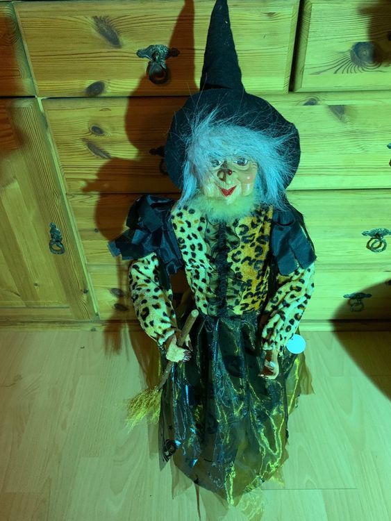 JOYIN Hängende Sprechende Hexe 183 Cm - Gruseldekoration Mit Soundaktivierung Für Halloween