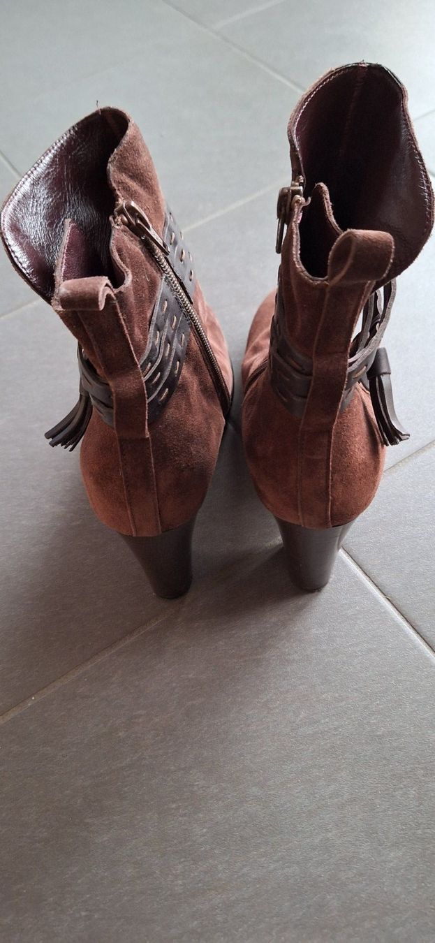 Scarpe da donna: Progetto, bottine brune (daim) – Nuovo (secondo la descrizione) da Lussery-Villars venduto da pousinete02 3