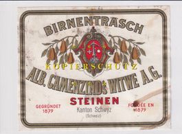 Etikette für Obstbrand - Birnenträsch /bd