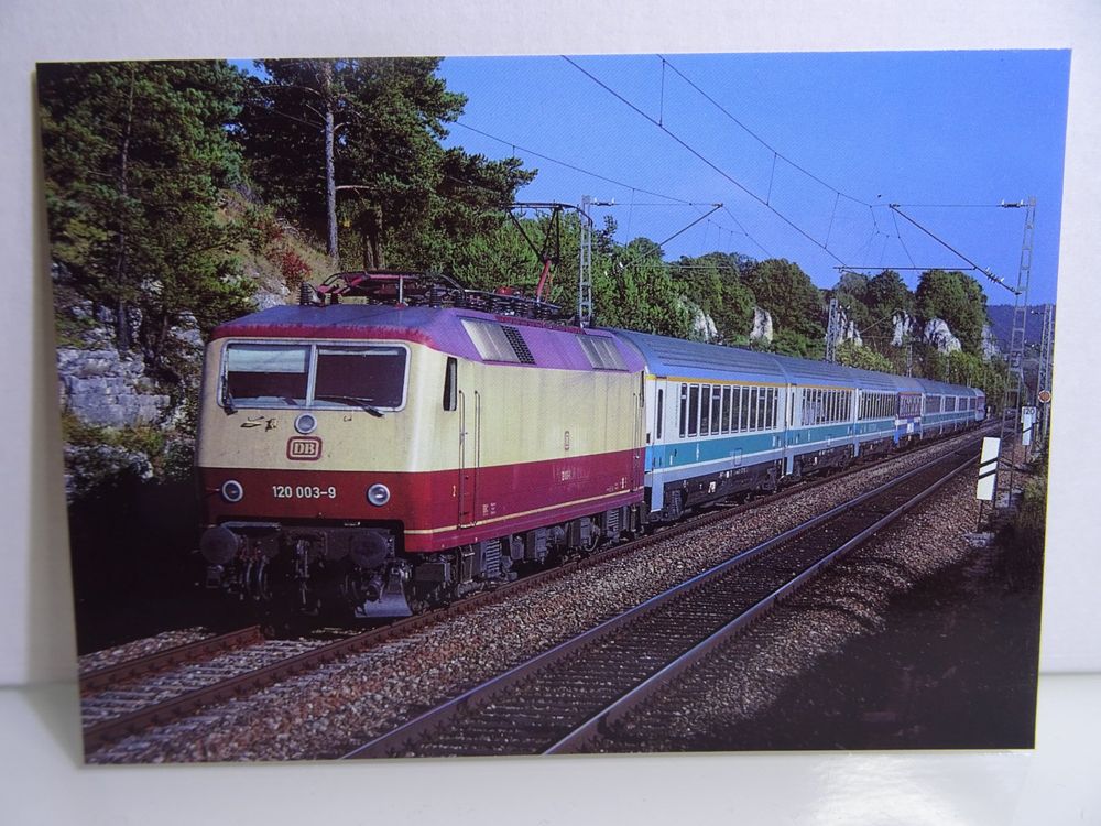 Postkarte Deutsche Bundesbahn DB Lok 120 003 EC 