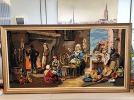 Gobelin Bild- ca. 50-70 Jahre alt-farbig