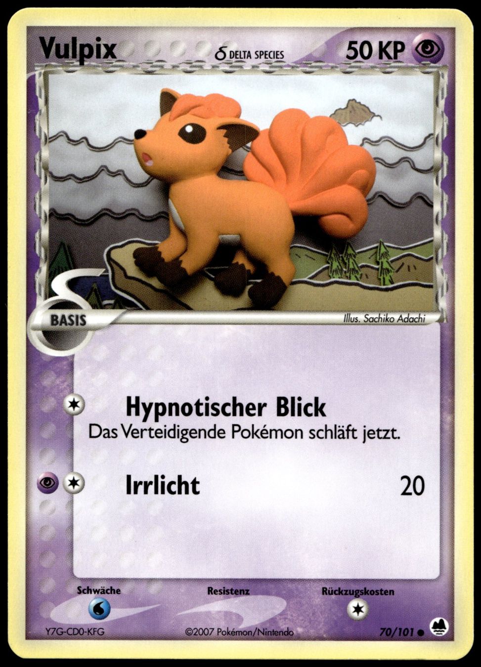 Pokémon Carte collezionabili: Vulpix 70/101 Pokémon EX Dragon Frontiers – Nuovo (secondo la descrizione) da Uster venduto da Madame_Cards